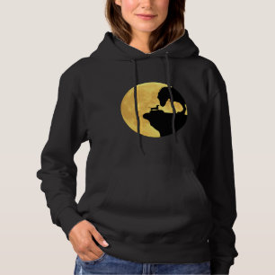Dackel, die sich mit einem T-Rex vor Hoodie