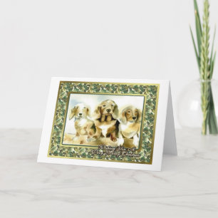 Dackel Dog Blank Weihnachtskarte Feiertagskarte