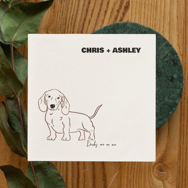 Dackel Dog Cocktail Napkin für Hochzeit Serviette (Von Creator hochgeladen)