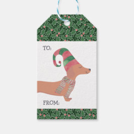 Dackel Dog Frohe Weihnachten Geschenkanhänger