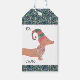 Dackel Dog Frohe Weihnachten Geschenkanhänger