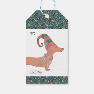 Dackel Dog Frohe Weihnachten Geschenkanhänger