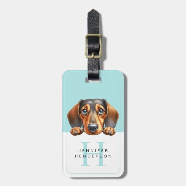 Dackel Dog Gepäckanhänger (Vorderseite vertikal)