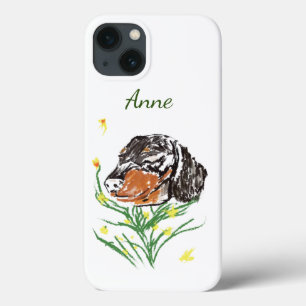 Dackel Dog, Haustiermuster, Frühjahrskunst Case-Mate iPhone Hülle