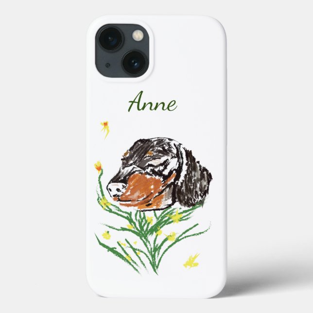 Dackel Dog, Haustiermuster, Frühjahrskunst Case-Mate iPhone Hülle (Rückseite)