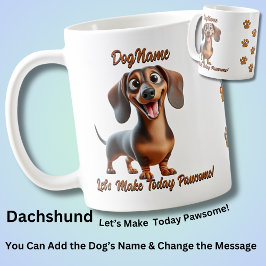 Dackel - Dog hinzufügen, Text ändern Kaffeetasse