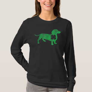 Dackel Dog Kleeblatt St Patrick S Day Saint Padd T-Shirt