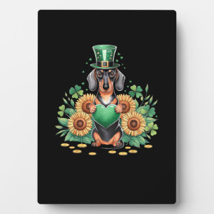 Dackel Dog Kleeblatt St. Patrick's Day Saint Pad Fotoplatte