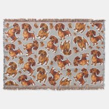 Dackel Dog Muster Fleece Blanket