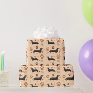 Dackel Dog Paws Wrapping Paper Geschenkpapier