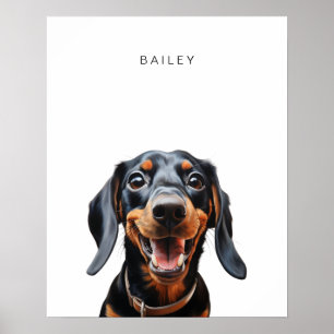 Dackel Dog Personalisiert drucken Poster