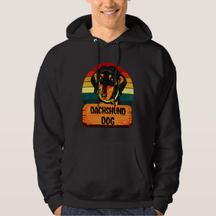 Dackel Dog Retro Farben Hoodie