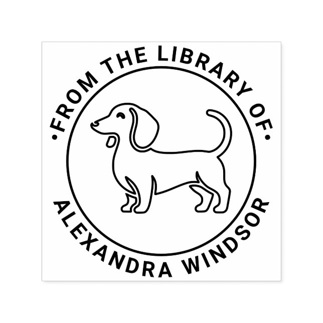 Dackel Dog Stehend Sil2 Bibliotheksname Permastempel (Design)