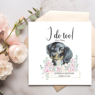 Dackel Dog Wedding Cocktail Napkins Serviette
