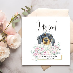 Dackel Dog Wedding Cocktail Napkins Serviette