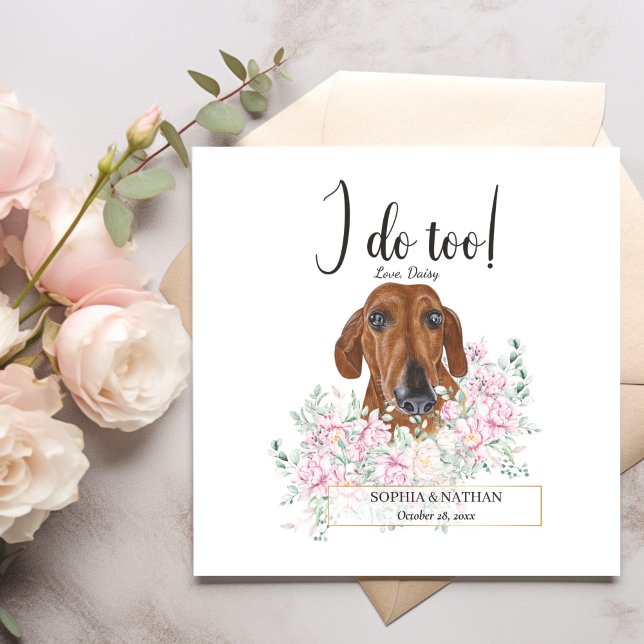 Dackel Dog Wedding Cocktail Napkins Serviette (Von Creator hochgeladen)