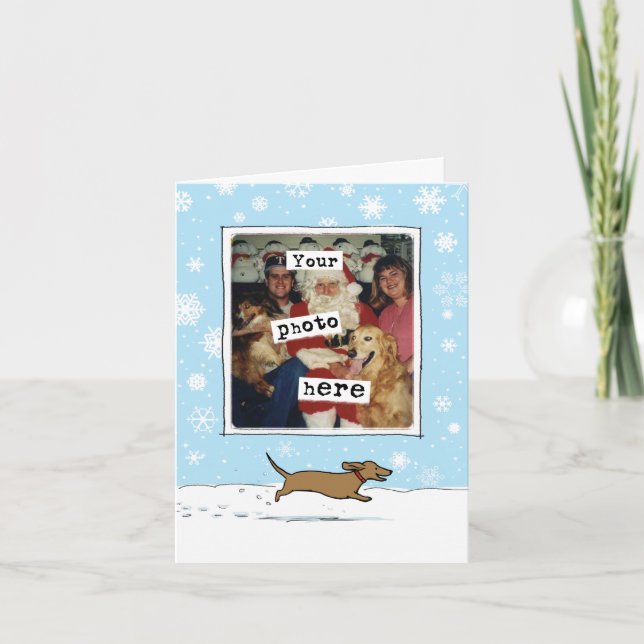 Dackel Dog Weihnachten | Niedliche Dackel Ihr Foto (Vorderseite)