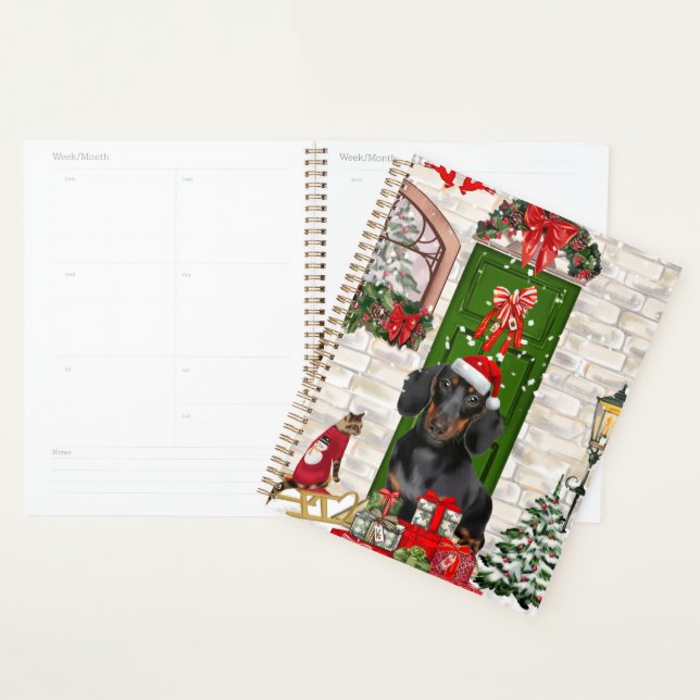 Dackel Dog Weihnachten Planer (Anzeige)