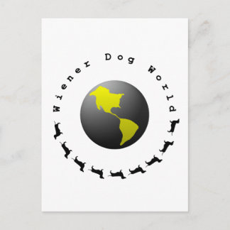 Dackel Dog World Graphic Postkarte