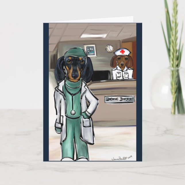 Dackel Doktor Karte (Vorderseite)