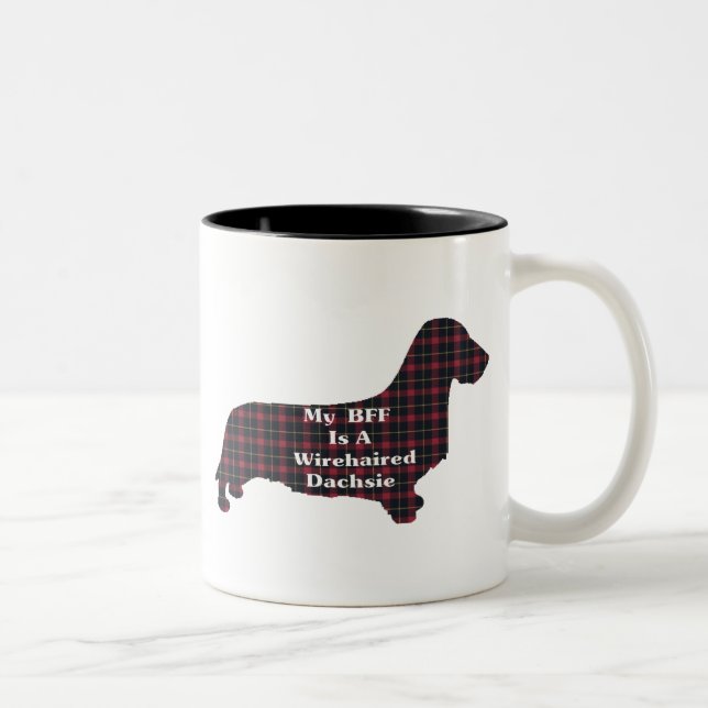 Dackel Drahthaar BESTE FREUNDIN Tasse (Rechts)