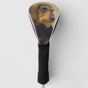 Dackel (Drahthaar) Gemälde Original Hundekunst Golf Headcover