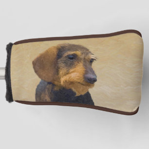 Dackel (Drahthaar) Malerei Original Dog Art Golf Headcover