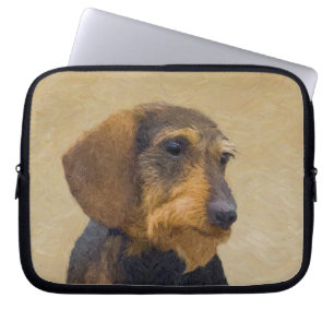 Dackel (Drahthaar) Malerei Original Dog Art Laptopschutzhülle