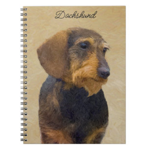 Dackel (Drahthaar) Malerei Original Dog Art Notizblock