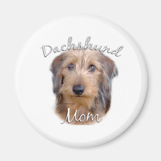 Dackel (Drahthaar) Mama 2 Magnet (Vorne)
