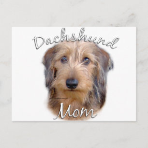 Dackel (Drahthaar) Mama 2 Postkarte
