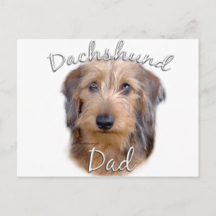 Dackel (Drahthaar) Vater 2 Postkarte
