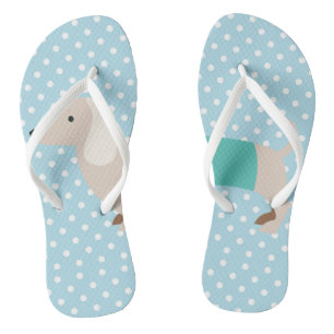 Dackel drehen Reinfall-niedliche Flip Flops