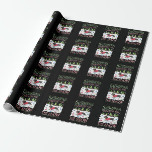 Dackel durch den Schnee Geschenkpapier