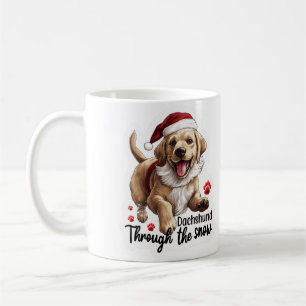 Dackel durch den Schnee Kaffeetasse