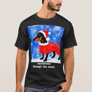 Dackel durch den Schnee! T-Shirt
