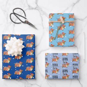 Dackel durch den Schneehund Geschenkpapier Set