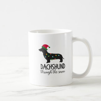 Dackel durch die Schnee-Tasse, Weihnachten Kaffeetasse