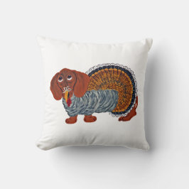 Dackel-Erntedank die Türkei Kissen
