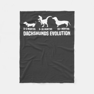 Dackel Evolutionen Fleecedecke