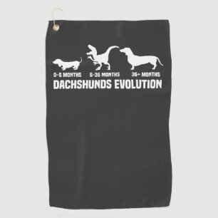 Dackel Evolutionen Golfhandtuch