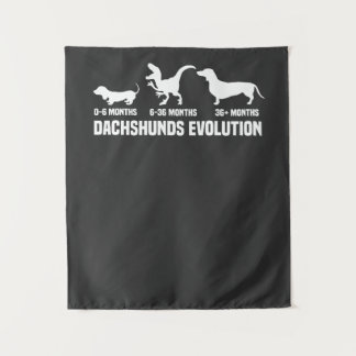 Dackel Evolutionen Wandteppich