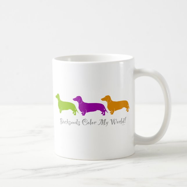 Dackel-Farbe meine Welt Kaffeetasse (Rechts)
