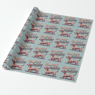 Dackel farbenfroh geschenkpapier
