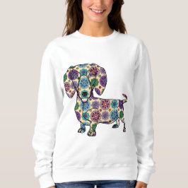 Dackel - farbiges Sweatshirt