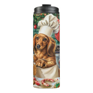 Dackel Feiertag Backen: Feierliche Weihnachten Thermosbecher