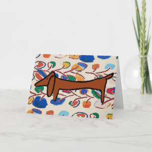 Dackel Feiertagskarte