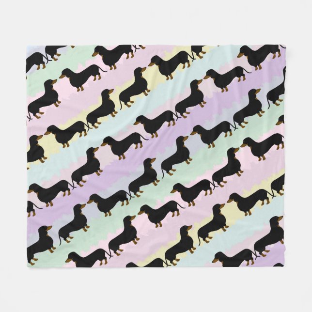 Dackel Fleece Blanket (Vorderseite (Horizontal))