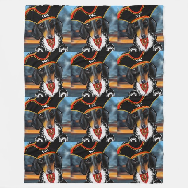 DACKEL FLEECEDECKE (Vorderseite)