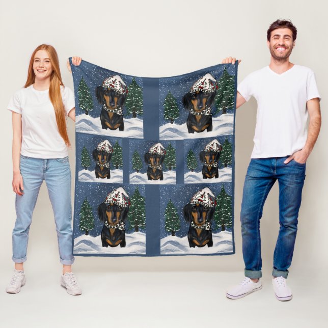 Dackel Fleecedecke (Beispiel)